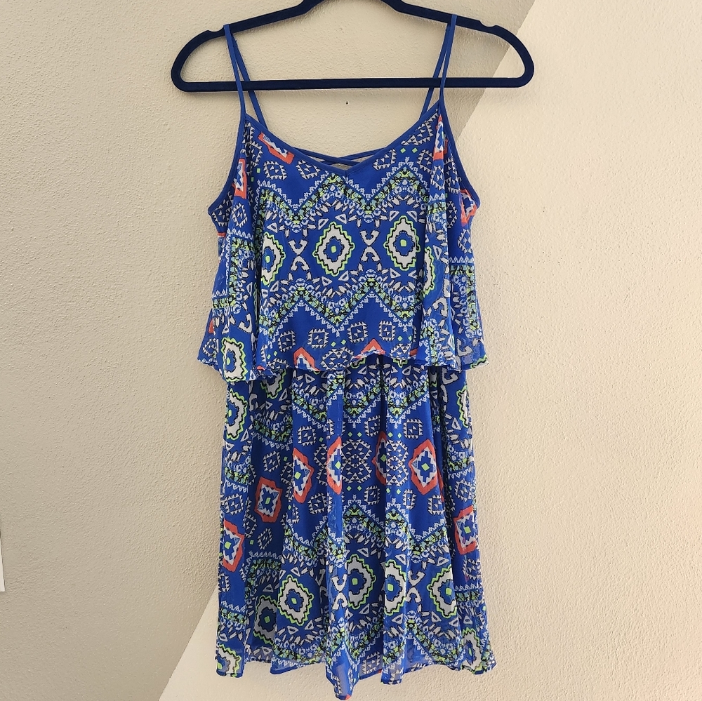 My Michelle flounce tribal strappy sundress M